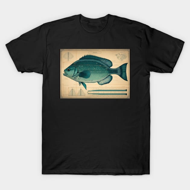 Crappie Fish Print T-Shirt by DanielLiamGill